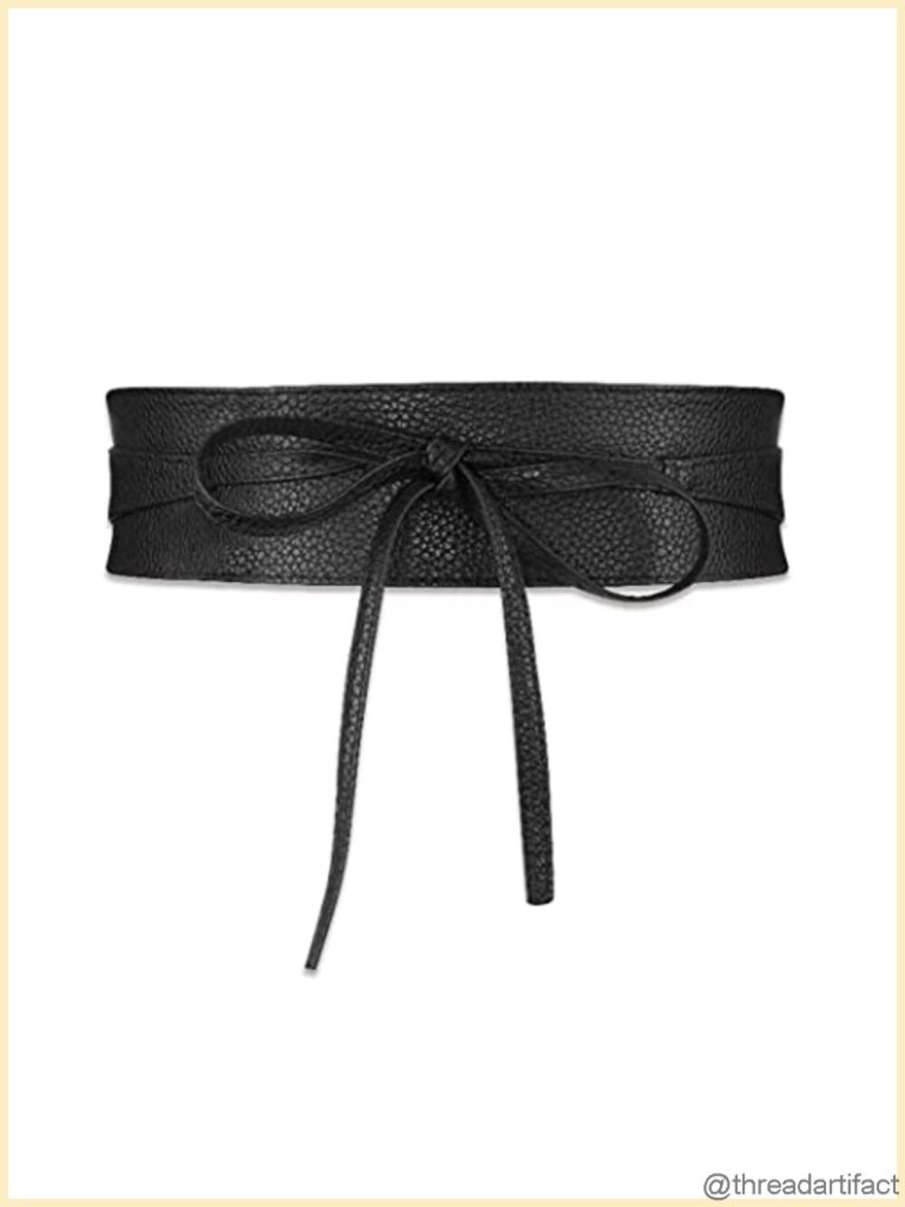 Womens PU Leather Corset Cinch Waist Belt Retro Tied Wide Obi Boho